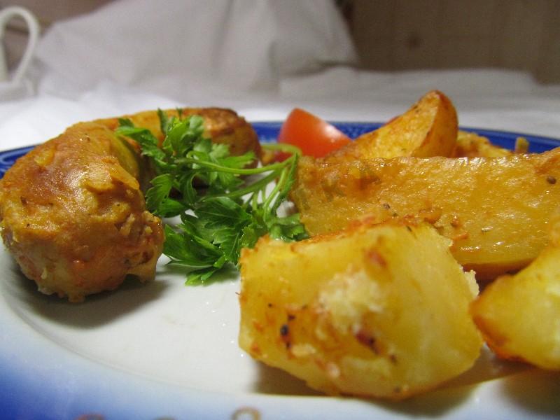 Домашние колбаски с картофелем и мясом
